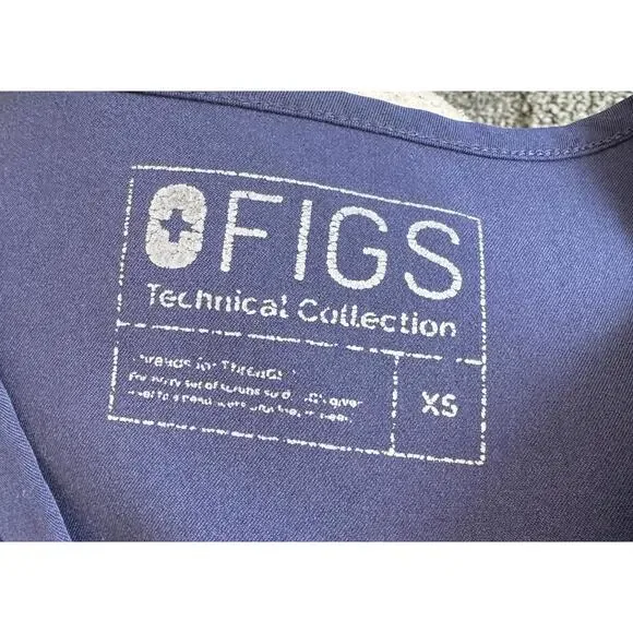 FIGS Casma Scrub Top in Navy Blue Size Extra Small - Picture 4 of 4